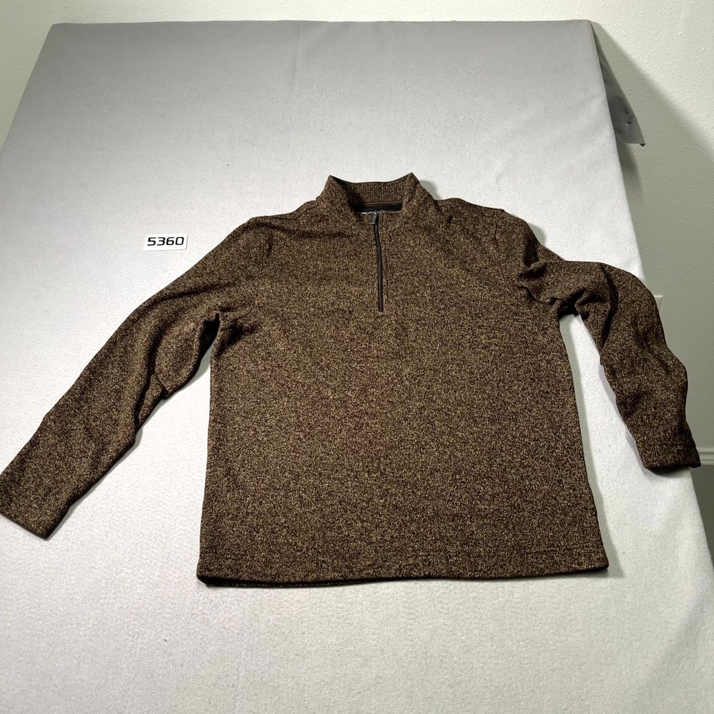 Van Heusen‎ Flex Sweatshirt Mens Large Heather Gray Classic Fit Quarter Zip